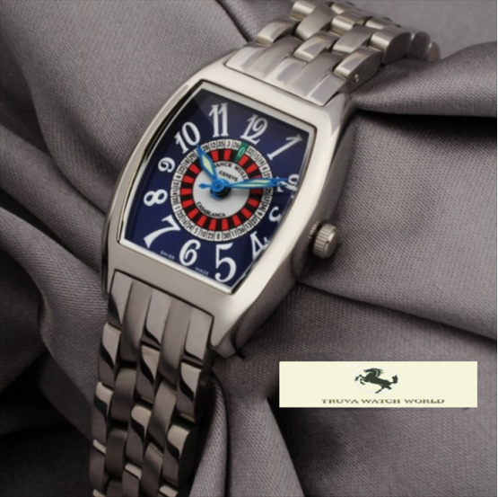 HK1141 FRANK MULLER CASABLANCA RULET METAL KORDON BAYAN SAATİ